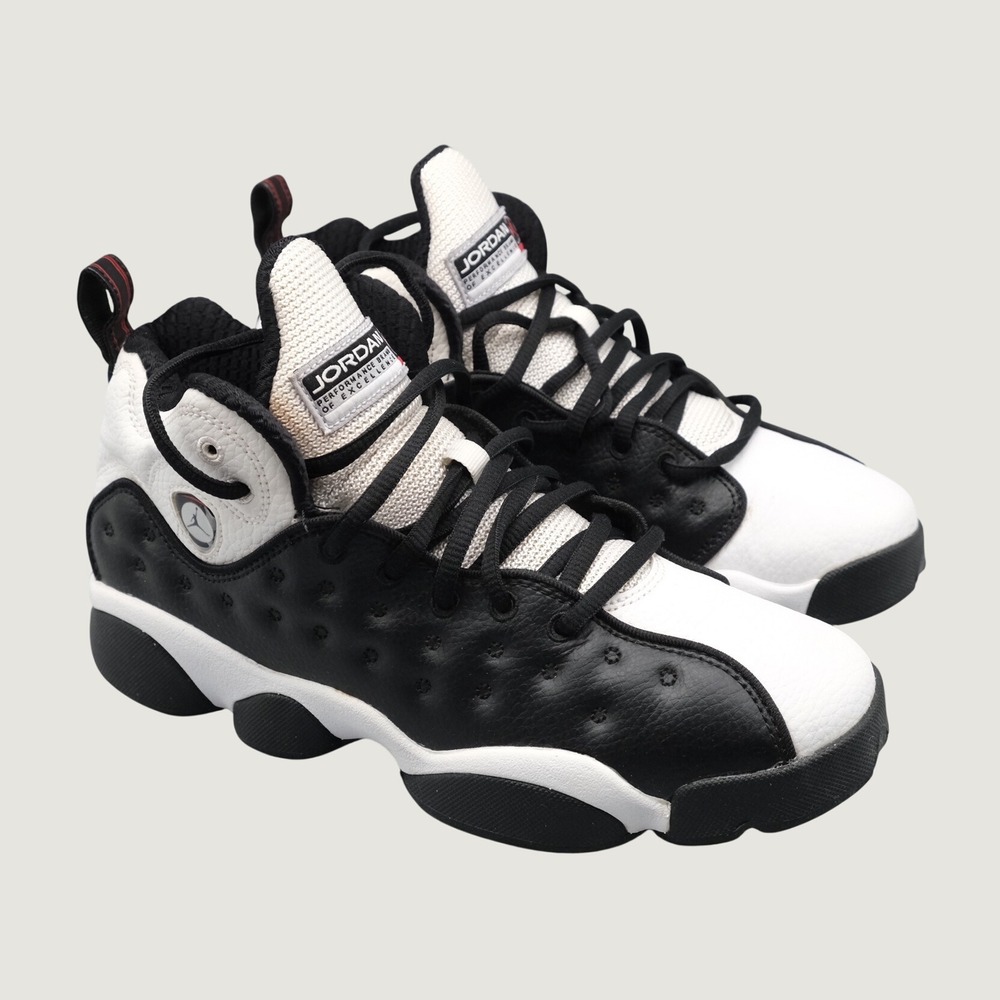 Jordan Jumpman Team II Black White Leather Basketball Shoes 7 820273-010
